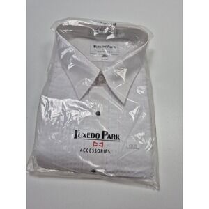 Tuxedo Park Dress Shirt Mens 2XL 32/33 White Pleated French Cuff Tuxedo